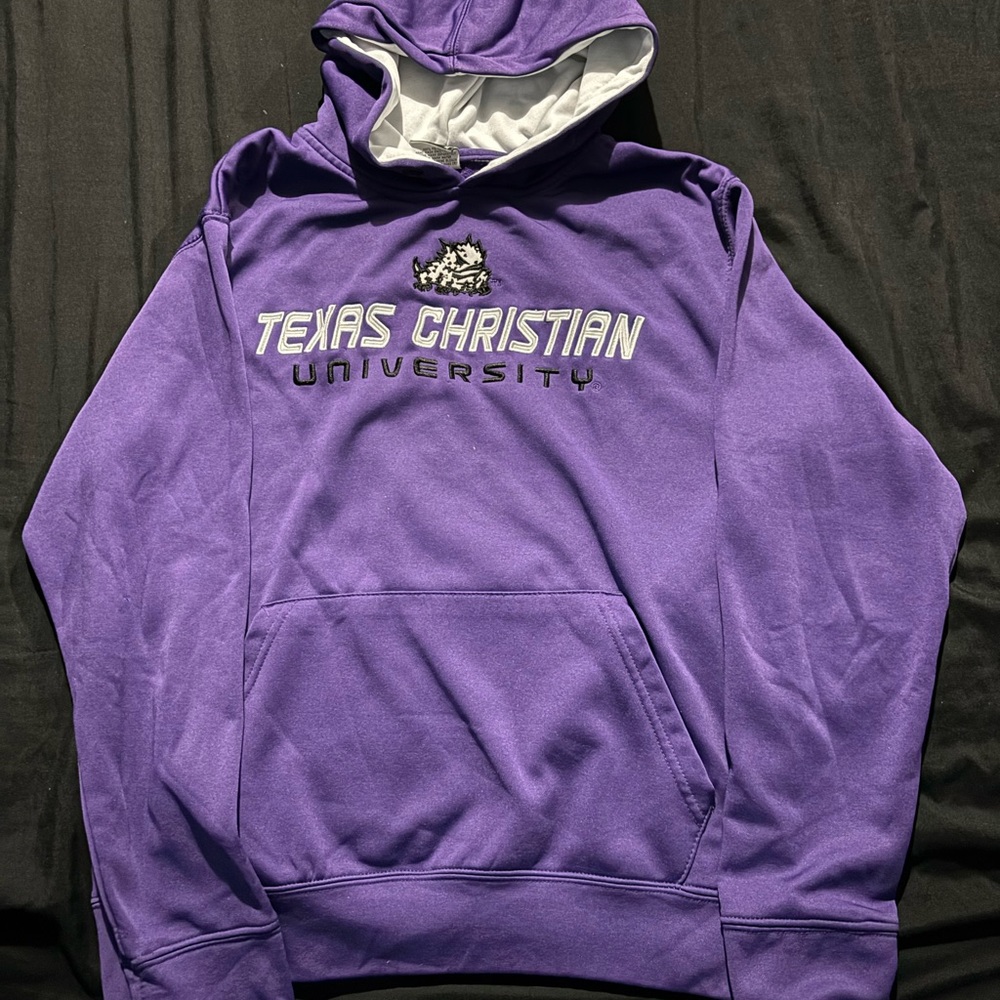Stadium Athletics Purple and White Pullover Hoodie